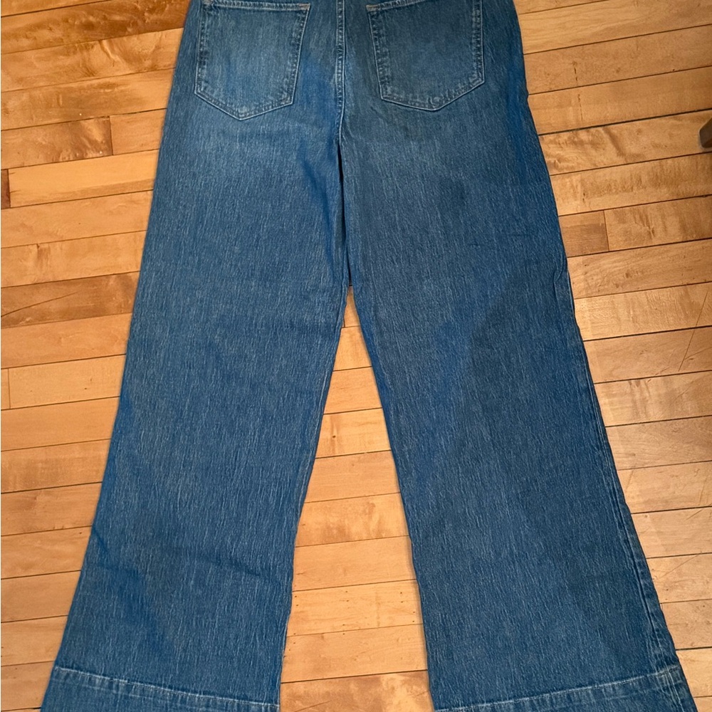 Denim Blue Wide-Leg Women's Jeans